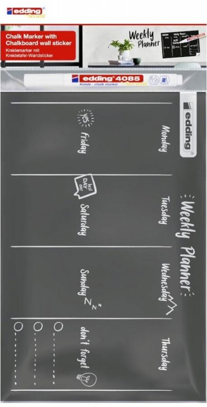 neuveden: Edding Popisovač křídový 4085 - bílý + plánovač