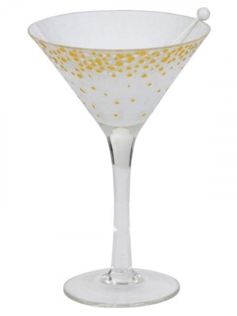neuveden: YANKEE CANDLE svícen Holiday Party Martini na čajovou svíčku 18x13cm
