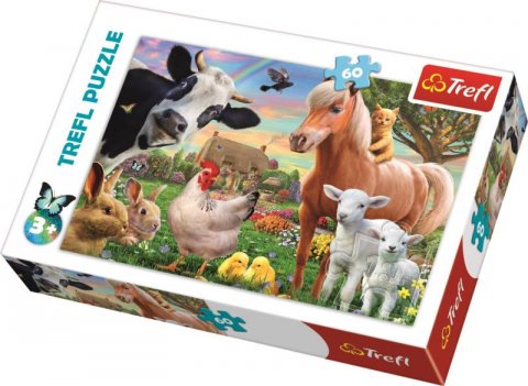 neuveden: Trefl Puzzle Veselá farma / 60 dílků