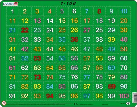 neuveden: Puzzle MAXI - 1-100 /100 dílků neuveden: Puzzle MAXI - 1-100 /100 dílků