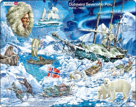 neuveden: Puzzle MAXI - Dobývání Severního pólu/65 dílků neuveden: Puzzle MAXI - Dobývání Severního pólu/65 dílků