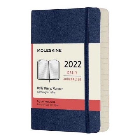 neuveden: Moleskine Diář 2022 modrý S, denní, měkký