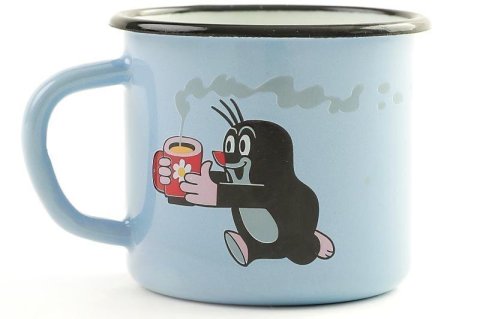 Miler Zdeněk: Krtek - hrnek smaltovaný 8cm, světle modrý