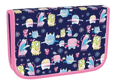 neuveden: Školní penál jednopatrový Happy monsters