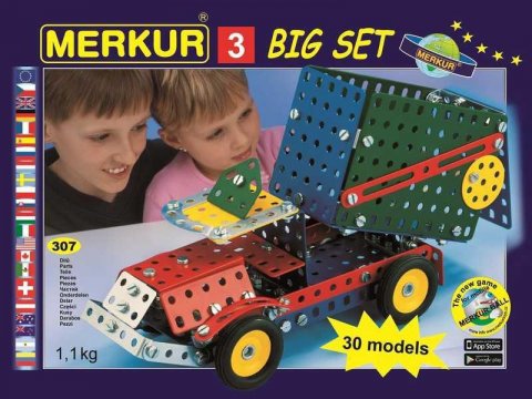 neuveden: Merkur 3 stavebnice, 273 dílků, 30 modelů