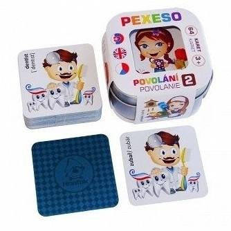 neuveden: Pexeso Povolání 2: 64 karet v plechové krabičce Hmaťák