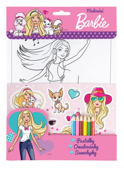 neuveden: Barbie set - růžová, pastelky neuveden: Barbie set - růžová, pastelky
