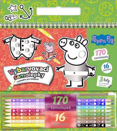 neuveden: Peppa - Vybarvovací samolepky