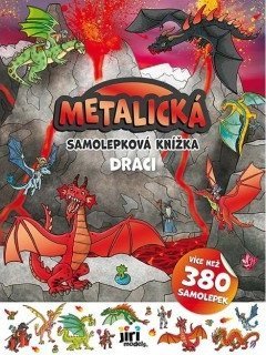 neuveden: Metalická samolepková knížka Draci
