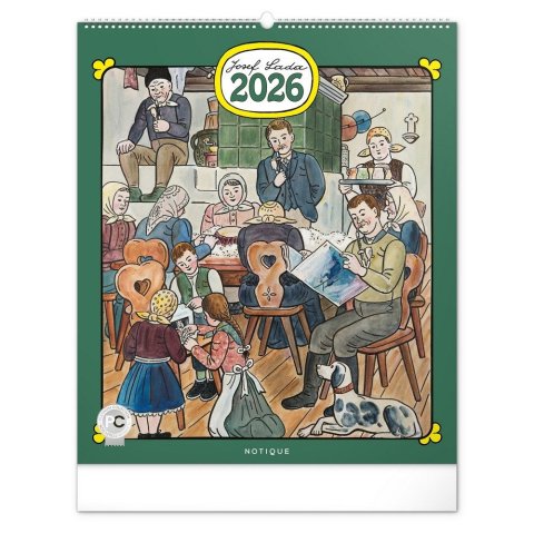 neuveden: Kalendář 2026 nástěnný: Josef Lada, 48 x 56 cm