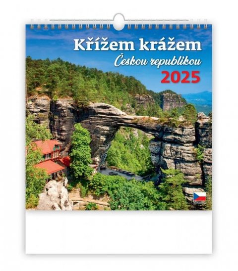 neuveden: Kalendář nástěnný 2025 - Křížem krážem Českou republikou