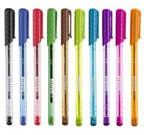 neuveden: Kores Kuličkové pero K1 Pen Super Slide 1 mm - sada 10 barev(modrá, černá, neuveden: Kores Kuličkové pero K1 Pen Super Slide 1 mm - sada 10 barev(modrá, černá,