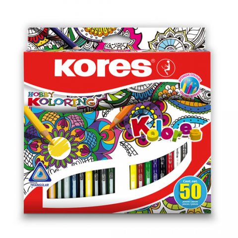 neuveden: Kores Trojhranné pastelky KOLORES Mandalas pro antistresové omalovánky 3 mm neuveden: Kores Trojhranné pastelky KOLORES Mandalas pro antistresové omalovánky 3 mm