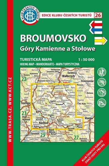 neuveden: KČT 26 Broumovsko, Góry Kamienne a Stolowe1:50 000/turistická mapa neuveden: KČT 26 Broumovsko, Góry Kamienne a Stolowe1:50 000/turistická mapa