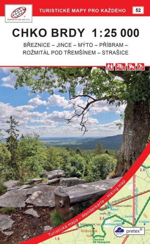 neuveden: Brdy CHKO 1:25 000 / 52 Turistické mapy pro každého