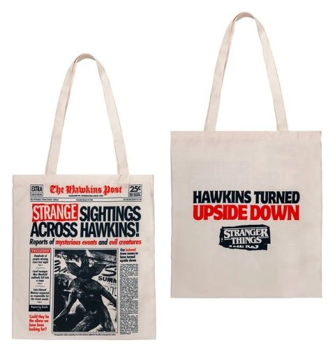 -: Stranger Things Látková taška - Hawkins Turned Upside Down