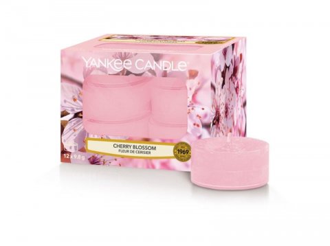 neuveden: YANKEE CANDLE Cherry Blossom svíčka 9,8g čajová 12ks