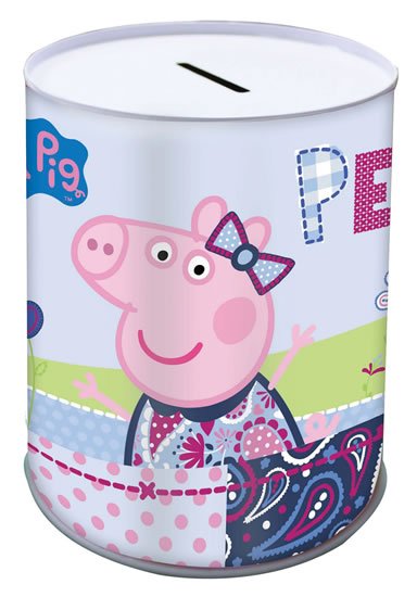 neuveden: Prasátko Peppa - Kasička na penízky - plechová