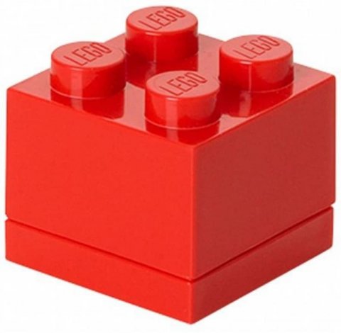 neuveden: Úložný box LEGO Mini 4 - červený