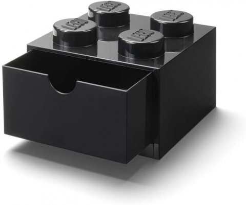 neuveden: Úložný box LEGO stolní 4 se zásuvkou - černý