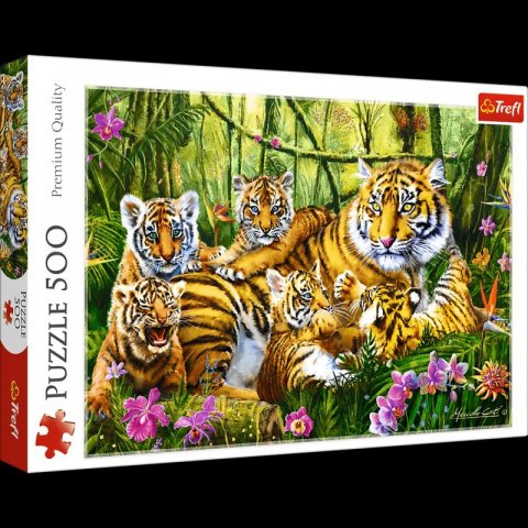 neuveden: Trefl Puzzle Tygří rodina / 500 dílků