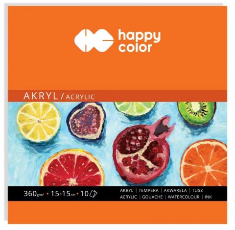 neuveden: Happy Color Blok pro akrylové barvy 15 x 15 cm