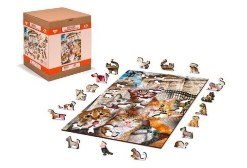 neuveden: Wooden City Puzzle Kočky v Londýně 150 dílků, dřevěné