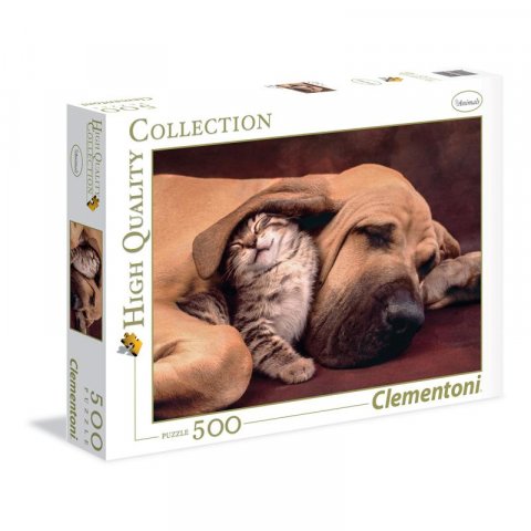 neuveden: Clementoni Puzzle - Pejsek a kočička 500 dílků
