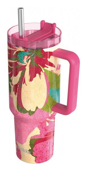 : Nerezový termohrnek s brčkem Stream Pink Flambe 1200ml