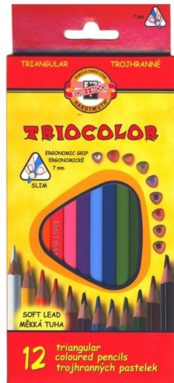 neuveden: Koh-i-noor pastelky TRIOCOLOR trojhranné tenké (měkká tuha) souprava 12 ks neuveden: Koh-i-noor pastelky TRIOCOLOR trojhranné tenké (měkká tuha) souprava 12 ks