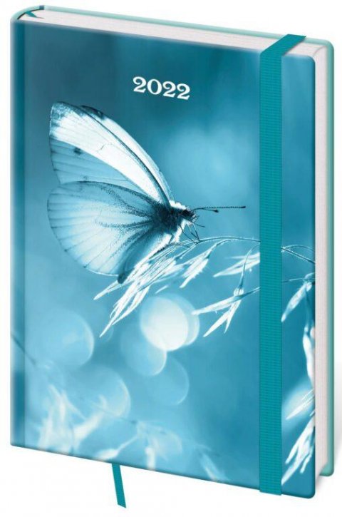 neuveden: Diář 2022 Vario - Butterfly s gumičkou, týdenní, A5
