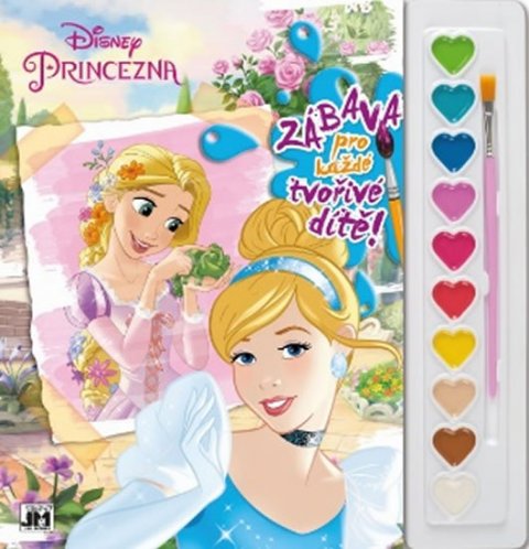 neuveden: Princezny - Omalovánky s barvami A4
