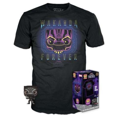 neuveden: Funko pocket POP & Tee: Marvel - Black Panter (velikost XL)