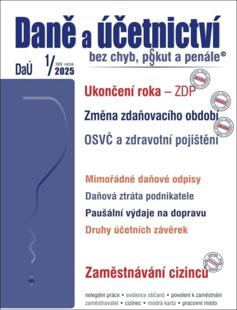 neuveden: DaÚ 1/2025 Ukončení roka – ZDP