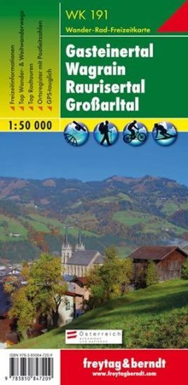 neuveden: WK 191 Gasteinertal - Wagrain - Raurisertal - Grossarltal 1:50 000 / turist