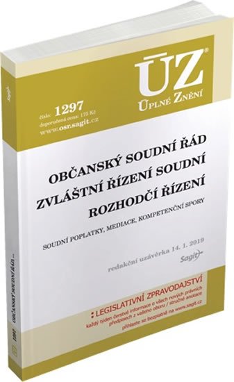 neuveden: ÚZ 1297 Občanský soudní řád, Zvláštní řízení soudní, Rozhodčí řízení, Soudn