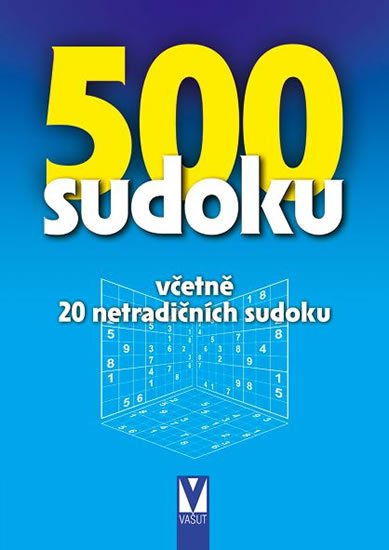neuveden: 500 sudoku - 6 stupňů obtížností včetně 20 netradičních sudoku (modrá)