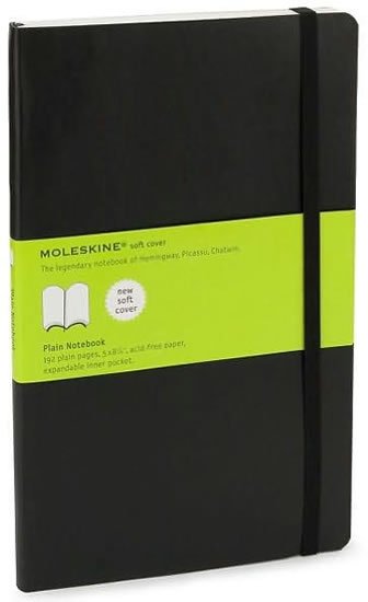 neuveden: Zápisník Moleskine - měkké desky, L, čistý - černý