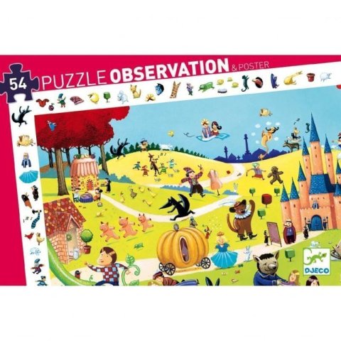 neuveden: DJECO Vyhledávací puzzle Pohádky - 54 pcs