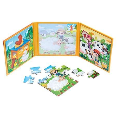 neuveden: Magnetické puzzle 3v1 Farma