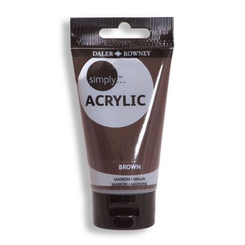 neuveden: Daler - Rowney SIMPLY akrylová barva - Brown 75 ml