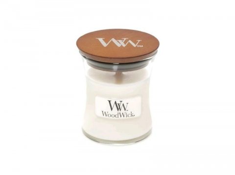 neuveden: WoodWick White Teak svíčka váza 85g