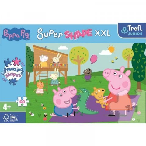 neuveden: Trefl Puzzle Super Shape XXL Prasátko Peppa: Hraní s bráškou 60 dílků neuveden: Trefl Puzzle Super Shape XXL Prasátko Peppa: Hraní s bráškou 60 dílků