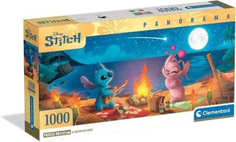 -: Panoramatické puzzle Lilo  Stitch: Noční táborák 1000 dílků