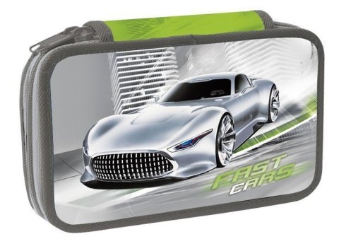 neuveden: Školní penál dvoupatrový - Fast Cars