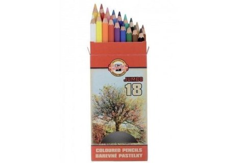neuveden: Koh-i-noor pastelky Jumbo 18 ks