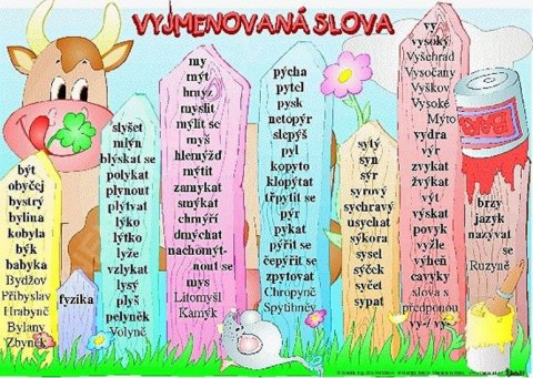 neuveden: Vyjmenovaná slova / Věta a souvětí (karta)