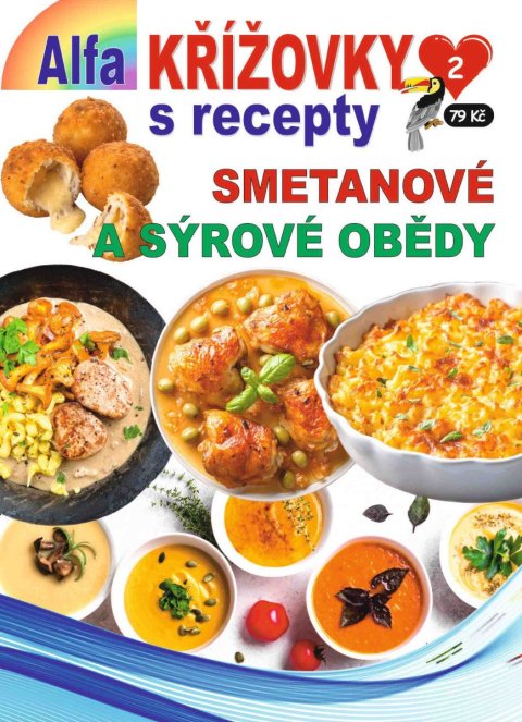 : Křížovky s recepty 2/2026 - Smetanové a sýrové obědy