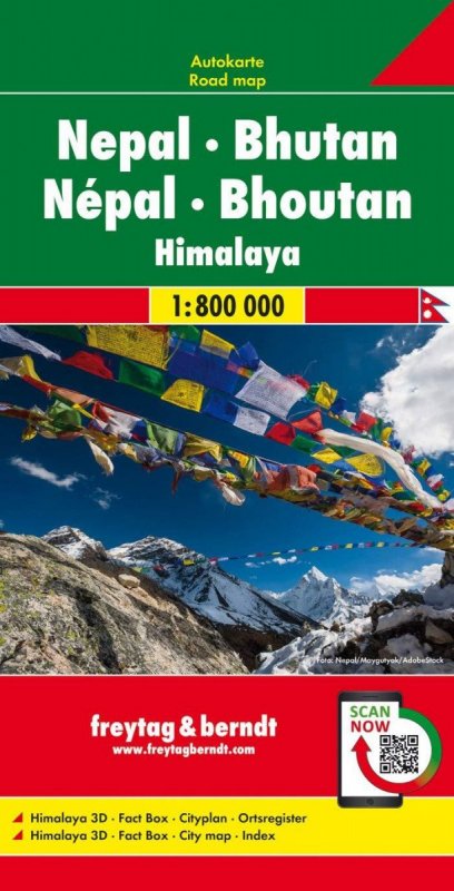 neuveden: AK 224 Nepál - Bhutan 1:800 000 / automapa