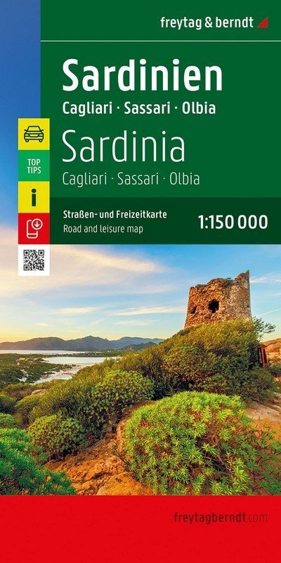 -: Sardinie 1:150 000 / automapa + volnočasová mapa